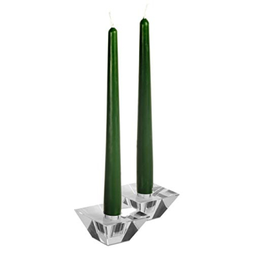 Hyoola Tall Taper Candles - 12 Inch Hunter Green Elegance