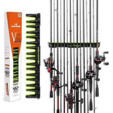 KastKing V15 Vertical Fishing Rod Holder - Store 15 Rods in 17.25 Inches!