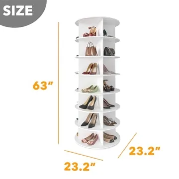 SpaceAid 7-Tier Rotating Shoe Rack Tower Spinning Storage