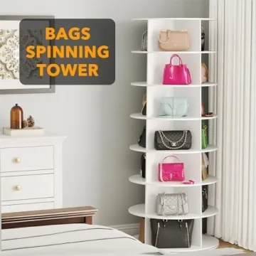 SpaceAid 7-Tier Rotating Shoe Rack Tower Spinning Storage