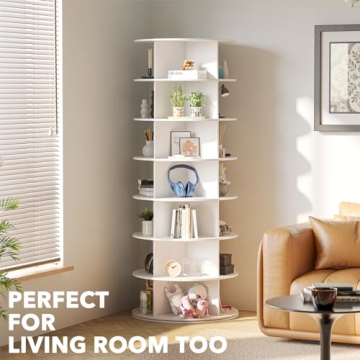 SpaceAid 7-Tier Rotating Shoe Rack Tower Spinning Storage