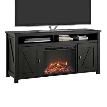 Farmington Electric Fireplace TV Console - Rustic Charm