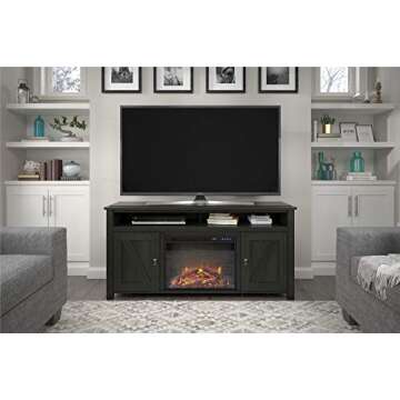 Farmington Electric Fireplace TV Console - Rustic Charm