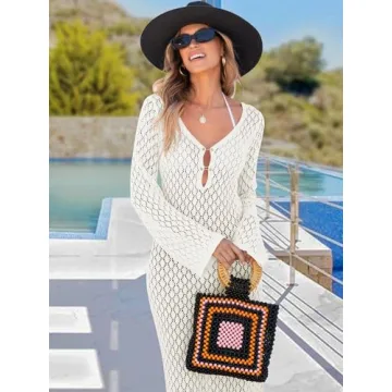 Elegant ANRABESS Crochet Swim Cover Up for Summer