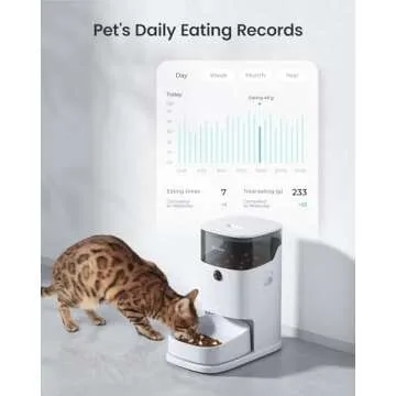 PF2 2.4G Healthy Automatic Cat feeder, 3.5L Automatic Dog Feeder with Video and Voice Call, APP data monitoring, Ceramic Bowl, Customized Timed Feeding,Freshness Preservation,Easy Removal for Cleaning