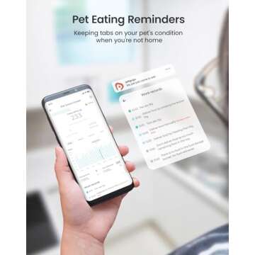 PF2 2.4G Healthy Automatic Cat feeder, 3.5L Automatic Dog Feeder with Video and Voice Call, APP data monitoring, Ceramic Bowl, Customized Timed Feeding,Freshness Preservation,Easy Removal for Cleaning