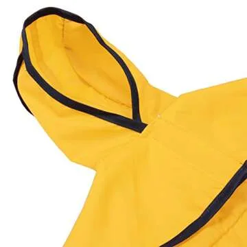 HDE Dog Raincoat Hooded Slicker Poncho for Small to X-Large Dogs and Puppies Yellow - L