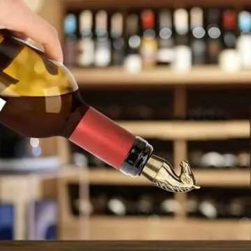 LULLEA Horse Head Wine Stopper, Horse Wine Gifts Birthday Gifts for Men Women, Bottle Stoppers for Wine Champagne, Bronze with Gift Box