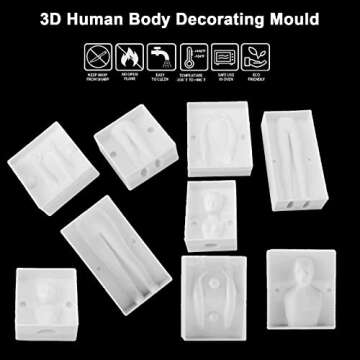 3D Human Body Decorating Mould, 3D People Shaped Baking Fondant Cake DIY Molds Pastry Baking Decoration Mould Bakeware