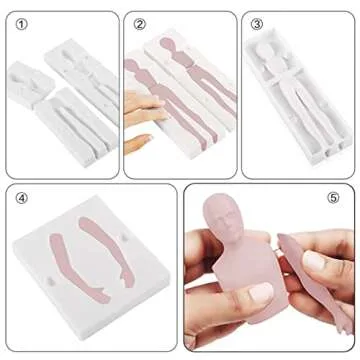 3D Human Body Decorating Mould, 3D People Shaped Baking Fondant Cake DIY Molds Pastry Baking Decoration Mould Bakeware