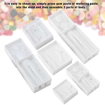 3D Human Body Decorating Mould, 3D People Shaped Baking Fondant Cake DIY Molds Pastry Baking Decoration Mould Bakeware