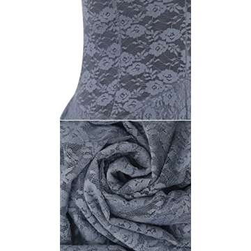 Stylish R.Vivimos Backless Lace Dress for Any Occasion