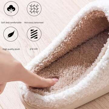 House slippers for Women Men, With Santa Claus Smiley and Reindeer Patterns, Holiday slippers- Cozy and Warm, Perfect Gifts For Family