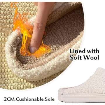 House slippers for Women Men, With Santa Claus Smiley and Reindeer Patterns, Holiday slippers- Cozy and Warm, Perfect Gifts For Family