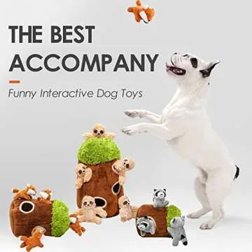 Deomfe Hide and Seek Dog Toy - Squeaky Interactive Sloth Toy