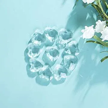 longsheng 20pcs Crystal Prisms Heart Shape Chandelier Drop Parts Hanging Pendants Curtain Lamp Drop 28mm Rainbow Maker Wedding Decor