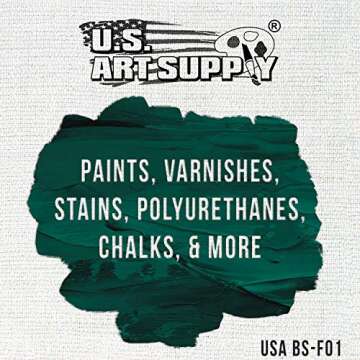 US Art Supply 1 inch Foam Sponge Wood Handle Paint Brush Set (Value Pack of 25) - Lightweight, Durable and Great for Acrylics, Stains, Varnishes, Crafts, Art