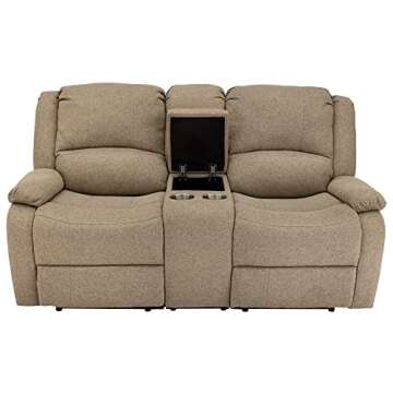 RecPro Charles Double Recliner RV Sofa for Comfort and Style