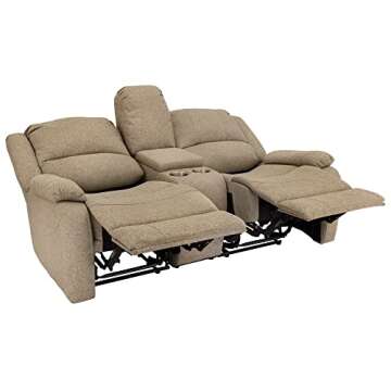 RecPro Charles Double Recliner RV Sofa for Comfort and Style