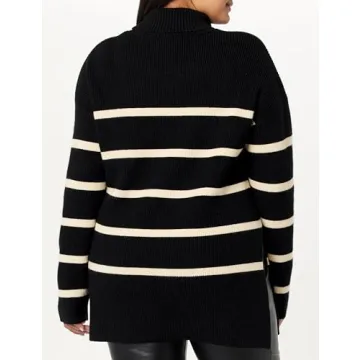 Stylish Women's Drop Shoulder Turtleneck - Camilla by The Drop