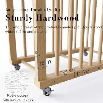 UNZERO Art Storage Rack, Art Canvas Storage, Art Drying Rack, Canvas Boards Rack Art Storage with Handle & Caster Wheels for Drawing Board, Panel, Paper Pad for Art Studios, Artworks, Gallery