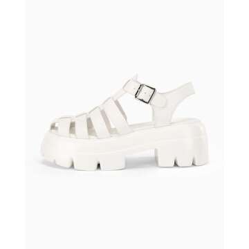 Coutgo Women's Chic Platform Fisherman Sandals for Summer