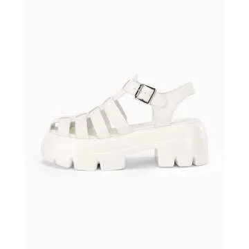 Coutgo Women's Chic Platform Fisherman Sandals for Summer