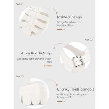 Coutgo Women's Chic Platform Fisherman Sandals for Summer