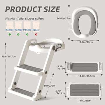 XJD Potty Training Toilet with Step Ladder and Cushion