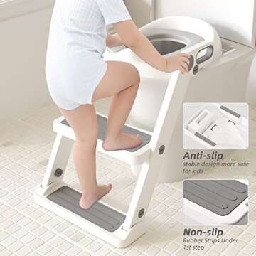 XJD Potty Training Toilet with Step Ladder and Cushion
