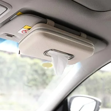 Luxury PU Leather Car Tissue Holder for Visor & Backseat