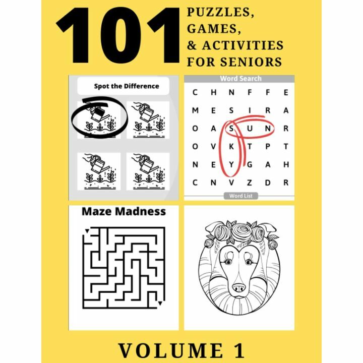 Fun Puzzles & Games for Seniors in Large Print
