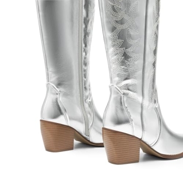 DREAM PAIRS Women's Cowboy Boots Stylish Comfort Retro Design