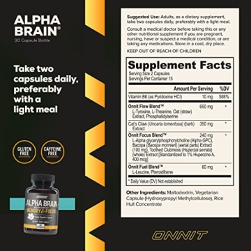 ONNIT Alpha Brain Nootropic Supplement for Memory & Focus
