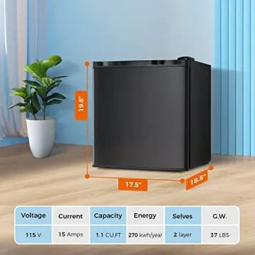 Kismile 1.1 Cu.ft Mini Freezer for Home & Office