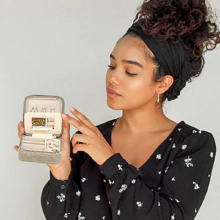 Travel Jewelry Organizer Box - Velvet, Chic & Functional