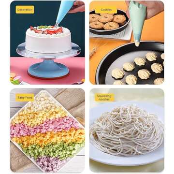 KPPTYTY Mini Piping Bags, Disposable 7.6in Small Piping Bags 100pcs, Pastry Piping Bags for Cream Fr...