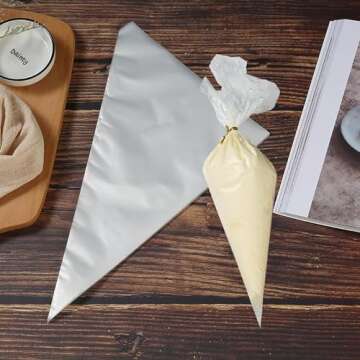 KPPTYTY Mini Piping Bags, Disposable 7.6in Small Piping Bags 100pcs, Pastry Piping Bags for Cream Frosting, Icing Bags for Cake and Dessert Decorations Cake Decoration and Desserts