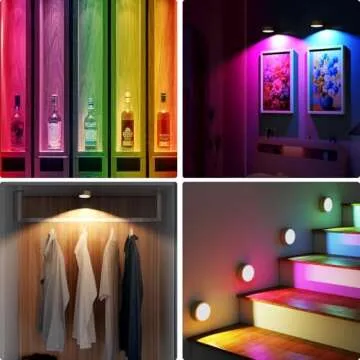 3 Pack Picture Lights for Wall, 13 RGB Color Rechargeable Battery Operated wall lights, Picture Frame lights with 3 Lighting Modes, Wireless Magnetic Painting Light with Remote Control Timer (Golden)