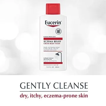 Gentle Eucerin Eczema Relief Cream Body Wash for Sensitive Skin