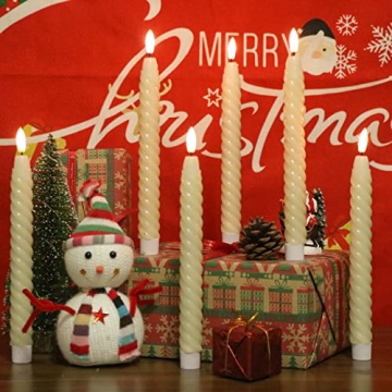 Lasumora Flameless Taper Candles for Elegant Home Decor