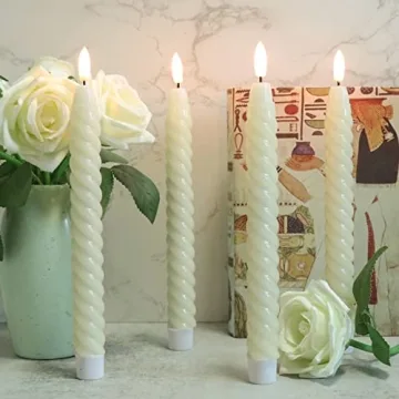 Lasumora Flameless Taper Candles for Elegant Home Decor