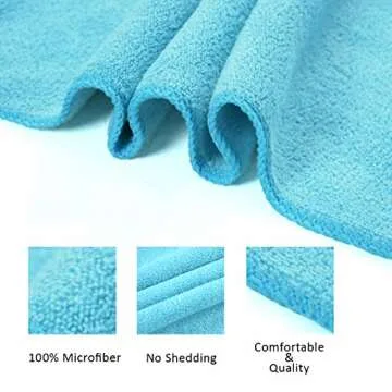 Buy JML Microfiber Bath Towels 6 Pack - Quick Drying & Soft