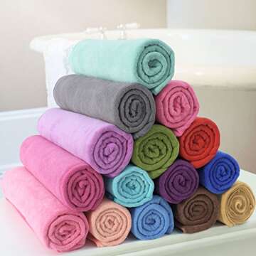 Buy JML Microfiber Bath Towels 6 Pack - Quick Drying & Soft