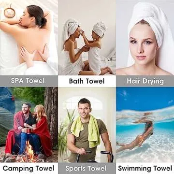 Buy JML Microfiber Bath Towels 6 Pack - Quick Drying & Soft