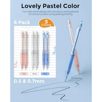 Nicpro 23PCS Pastel Mechanical Pencils with Case & Leads