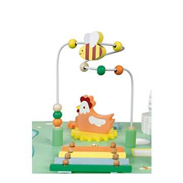 Janod Wooden Pretty Meadow Activity Table - 21.1" Tall - Ages 12 Months+ - J05327