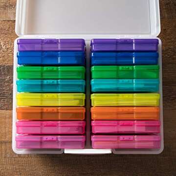 IRIS KP-XLPHO Extra Large 4" x 6" Photo and Embellishment Craft Keeper, 2 Pack, Multi Color