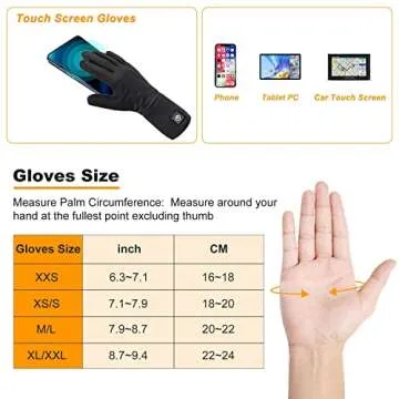 Heated Glove Liners for Men Women,Rechargeable Electric Battery Heating Riding Ski Snowboarding Hiking Cycling Hunting Thin Gloves Hand Warmer