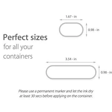 CHUBBIEE Removable Waterproof Food Labels, Write-on Kitchen Labels for POP Food Storage Containers, Jars and Home Organization, Pantry & Spice Sticker, Pack of 64